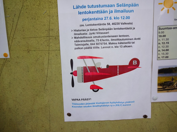 Vuohijärven kyläyhdistyksen ilmoitus